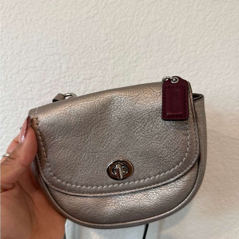 Coach Silver Mini Crossbody Bag